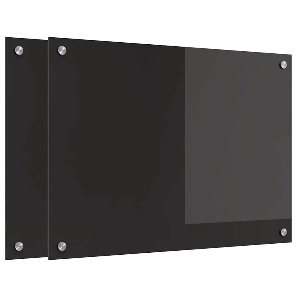 Küchenrückwand 2 pcs Weiß 70 x 40 cm Gehärtetes Glas