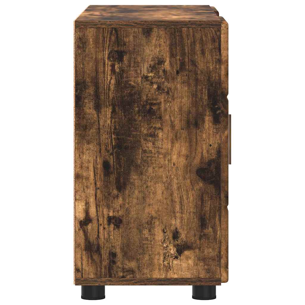 Highboard mit Regal FLORIN Weiß 60 x 35 x 182 cm Holzwerkstoff
