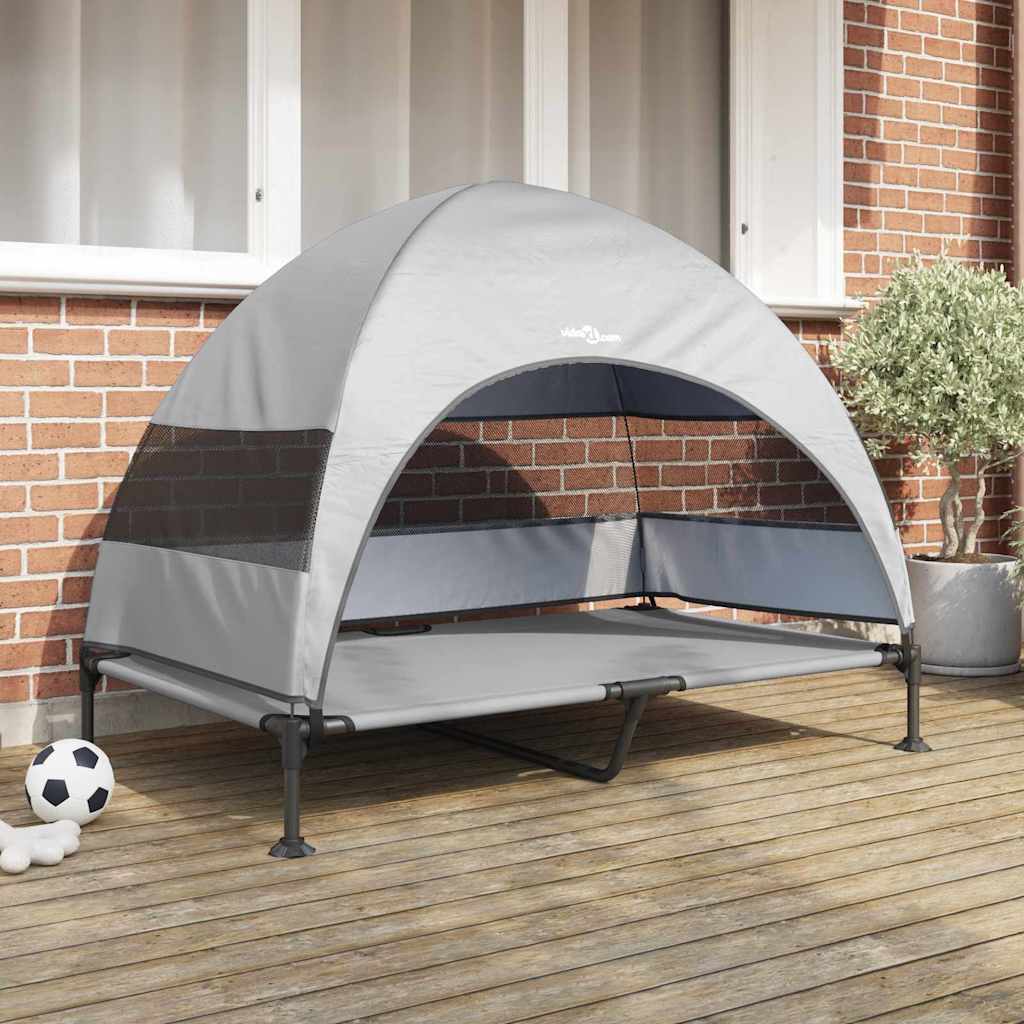Hochgelegtes Hundebett Hellgrau 127 x 81 x 108 cm