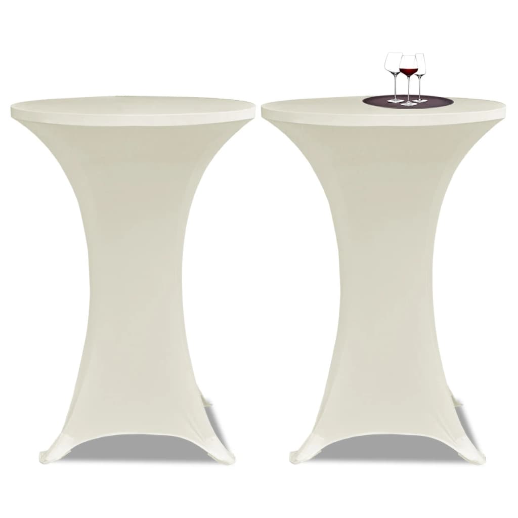 Tischhusse Stretchhusse 2 Stk 70 cm Anthrazit