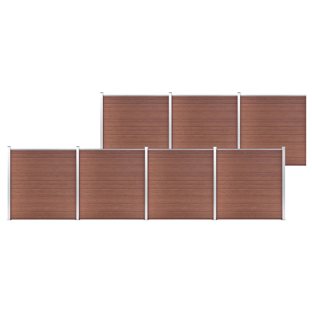 Zaunelement WPC 180x186 cm Schwarz