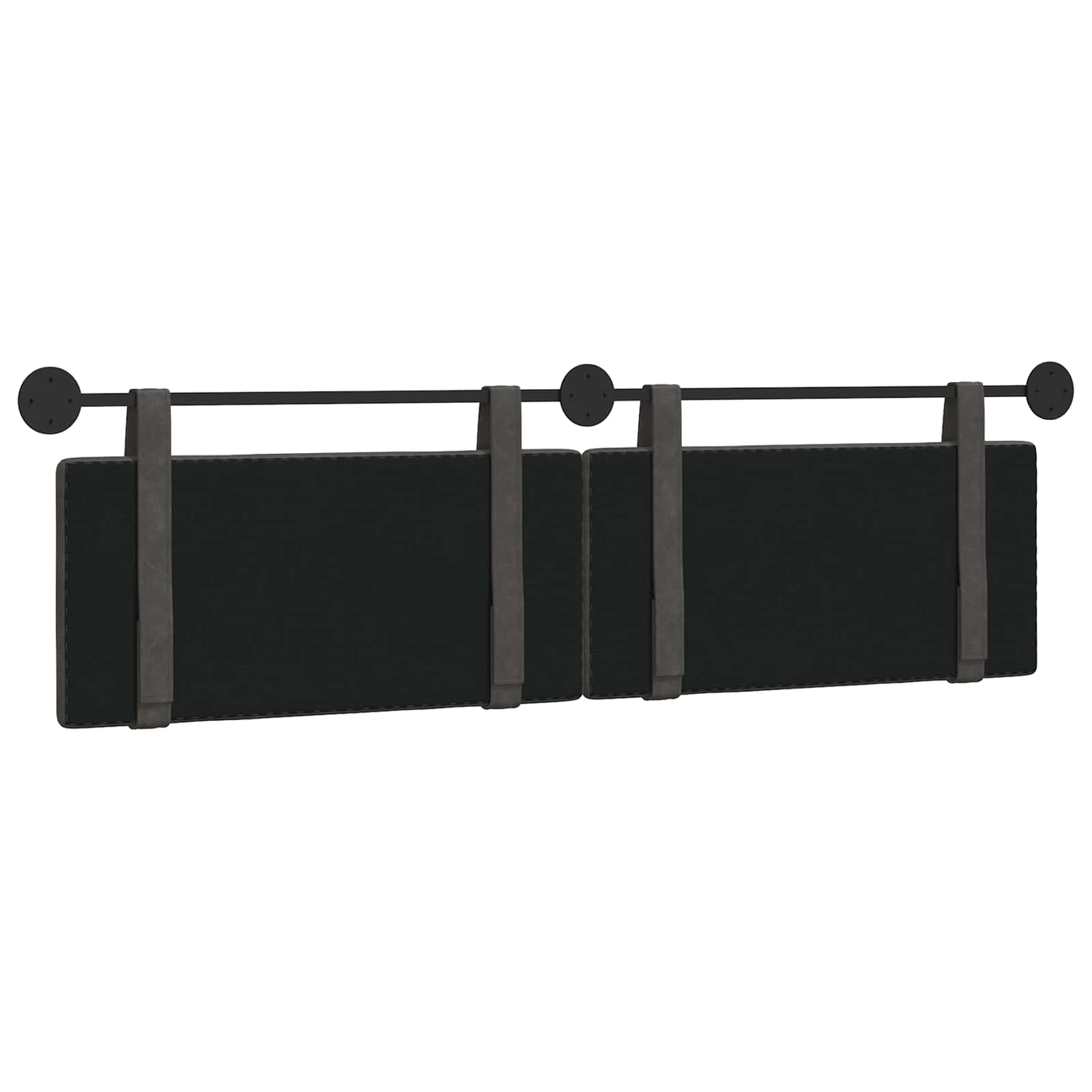 Hängendes Kopfteil Mit LED Licht Schwarz Antikes PU