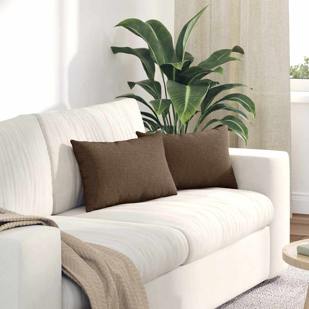 Sofakissen 2 pcs Hellgrau 50 x 30 cm Stoff
