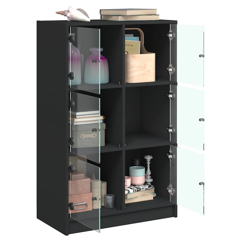 Bücherregal mit Türen Weiß 136x37x109 cm Holzwerkstoff