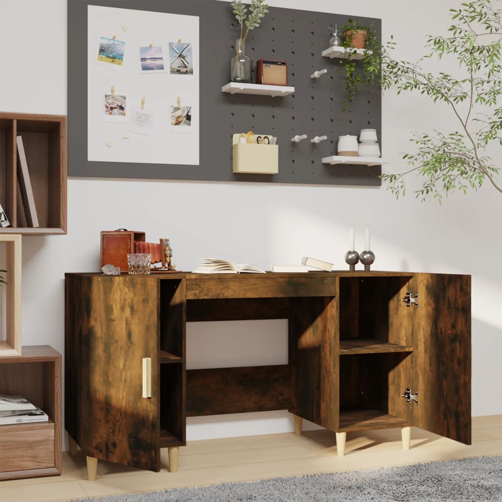 Schreibtisch Weiß 140x50x75 cm Holzwerkstoff