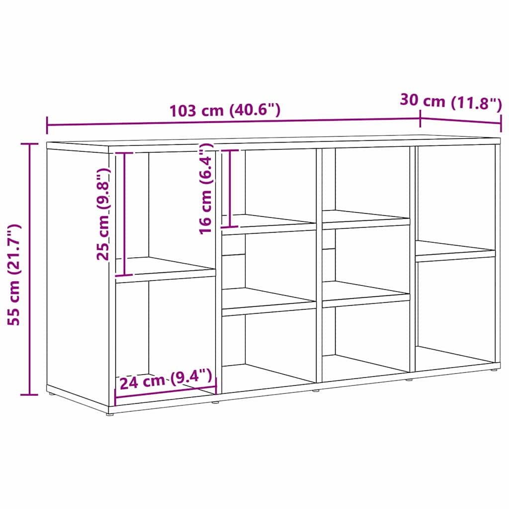 Schuhbank Weiß 103x30x55 cm Holzwerkstoff