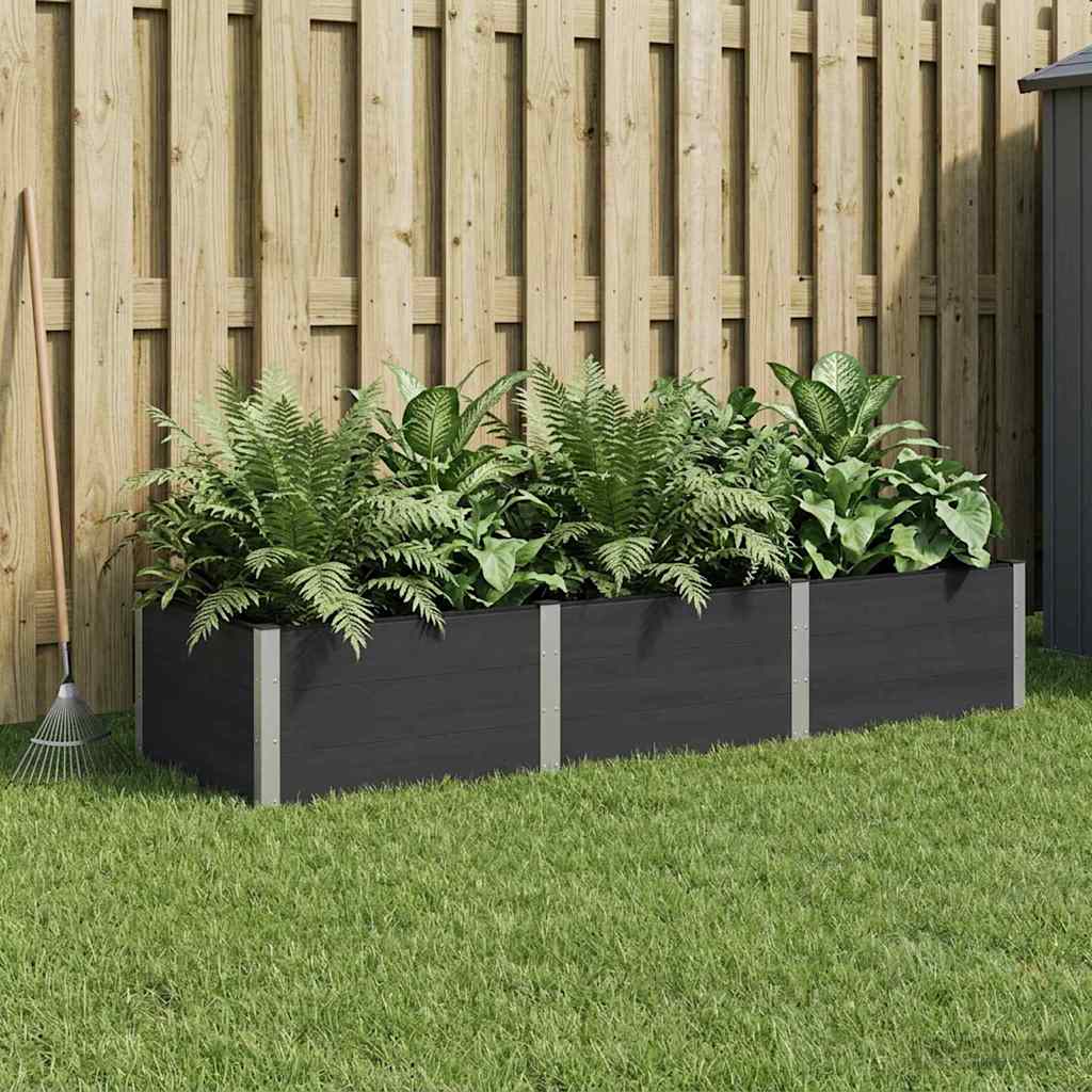 Garten-Hochbeet 200x50x54 cm WPC Grau