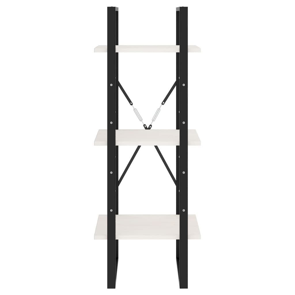 Bücherregal 3 Fächer Weiß 40x30x105 cm Holzwerkstoff