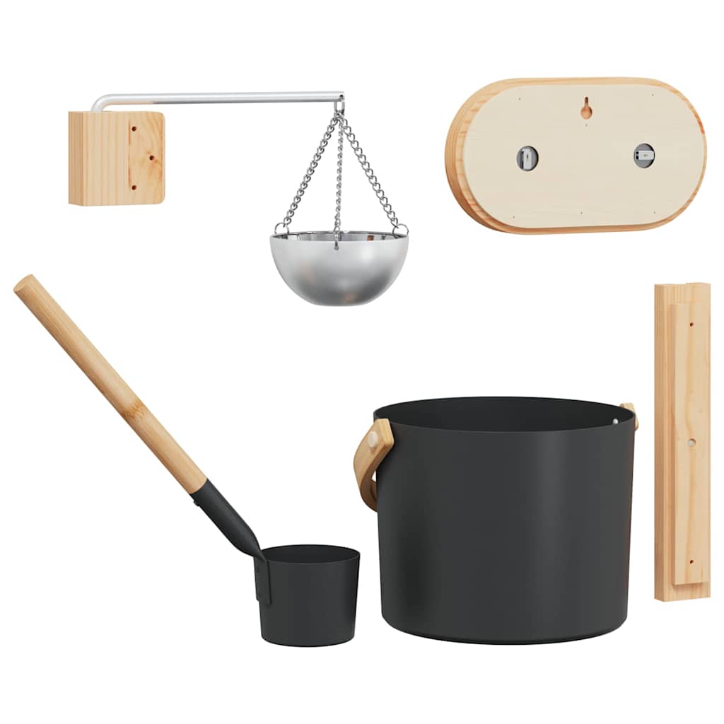 Sauna Zubehör Set 2 pcs Schwarz