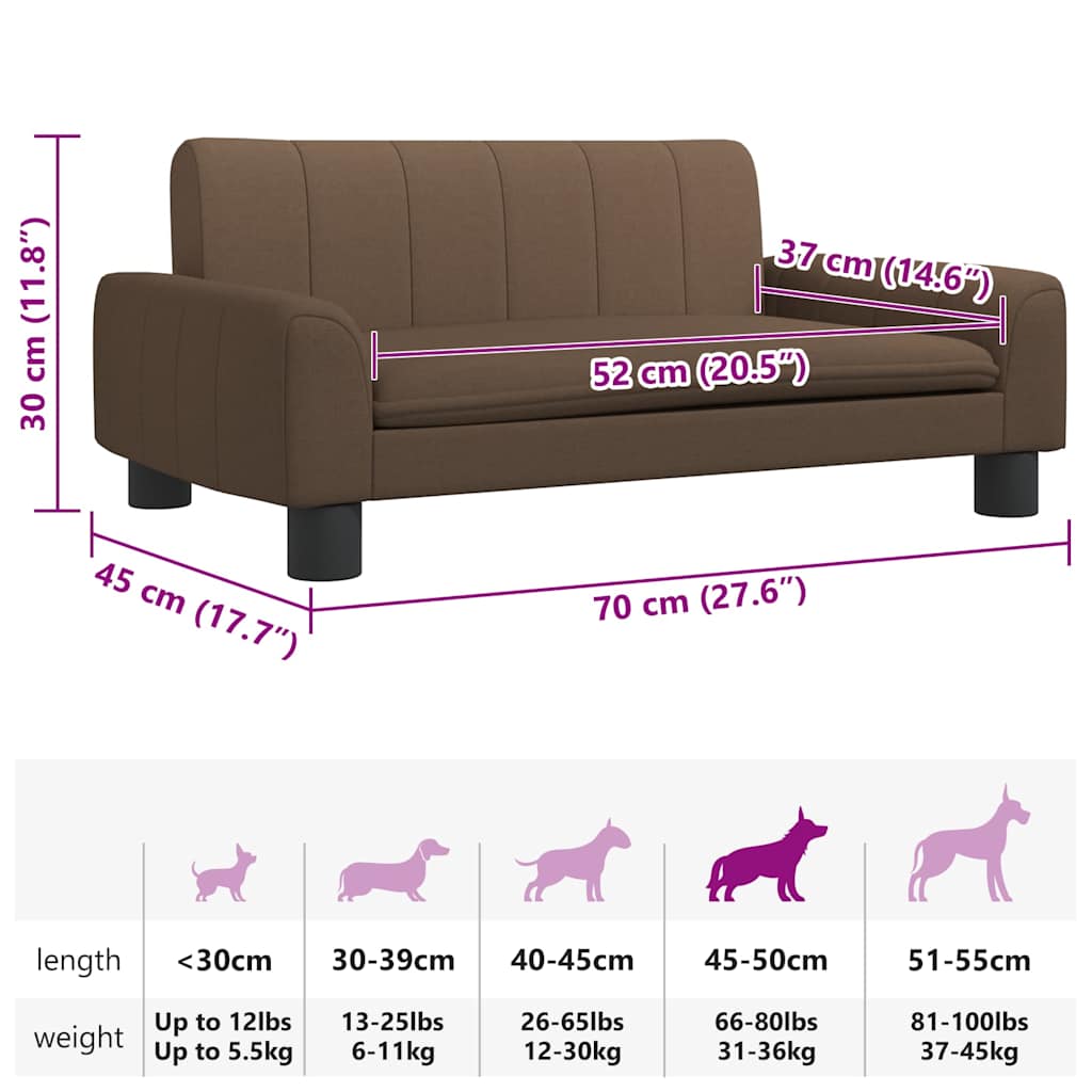 Hundebett Creme 90x53x30 cm Stoff