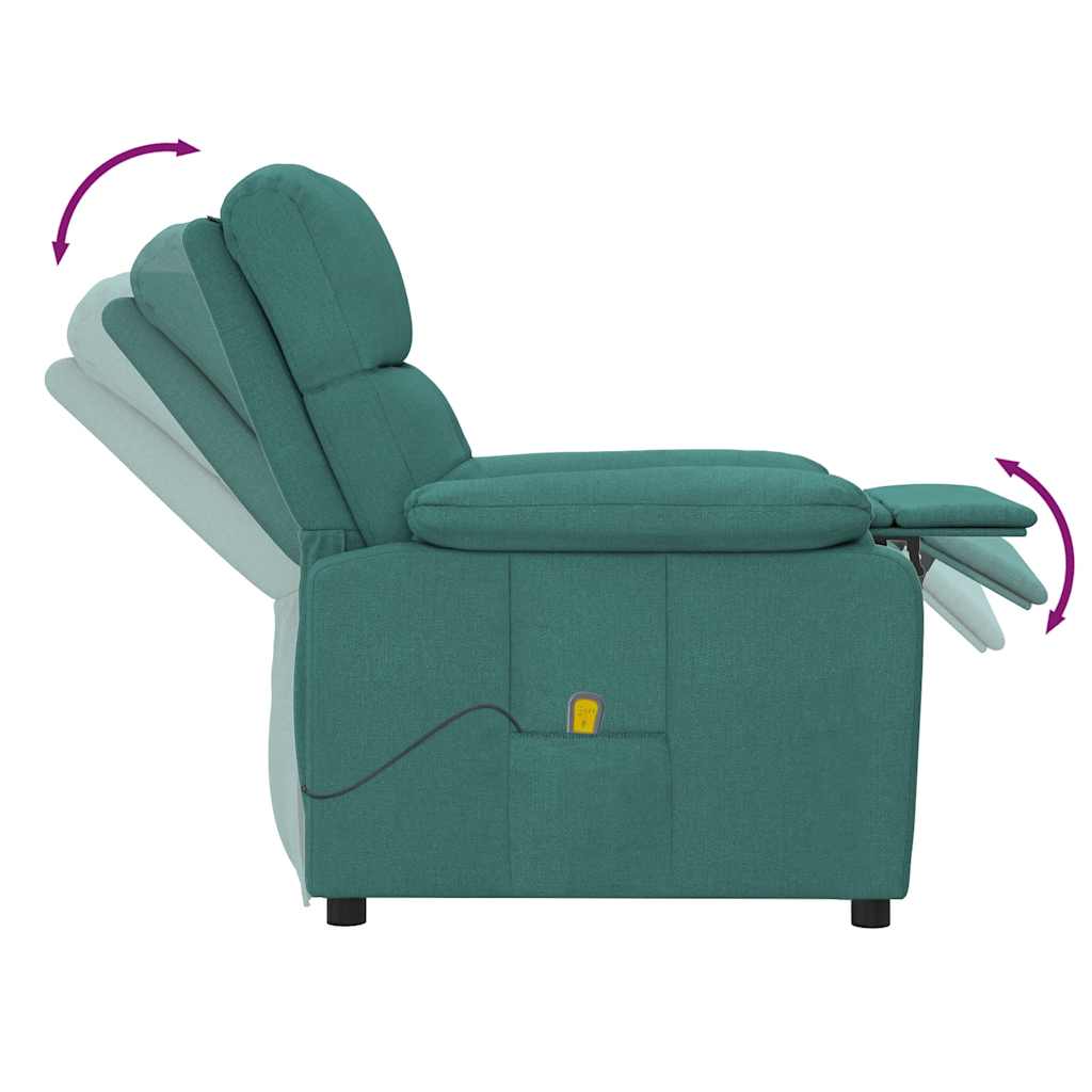 Massagesessel Hellgrau Stoff