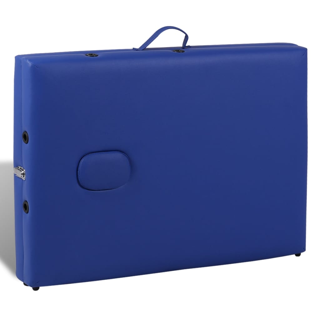 Massagetisch mit 2 Zonen Holzrahmen Anthrazit 186×68 cm