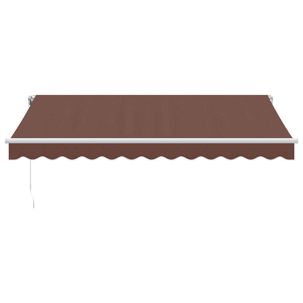 Markise Manuell Einziehbar mit LED 300x250 cm Blau und Weiß