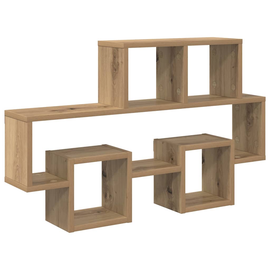 Wandregal in Autoform Weiß 82x15x51 cm Holzwerkstoff