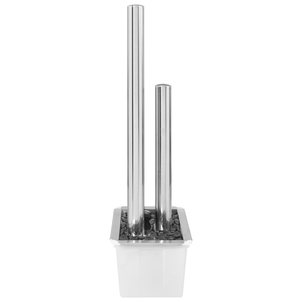 Gartenbrunnen Silbern 48x34x88 cm Edelstahl