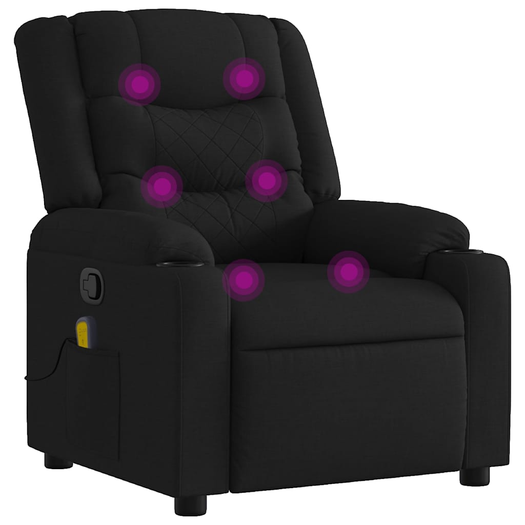 Massage-Relaxsessel Hellgrau Stoff