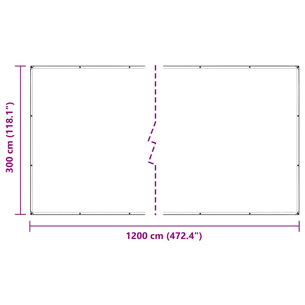 Transparente Plane mit Ösen 1x2 m PVC