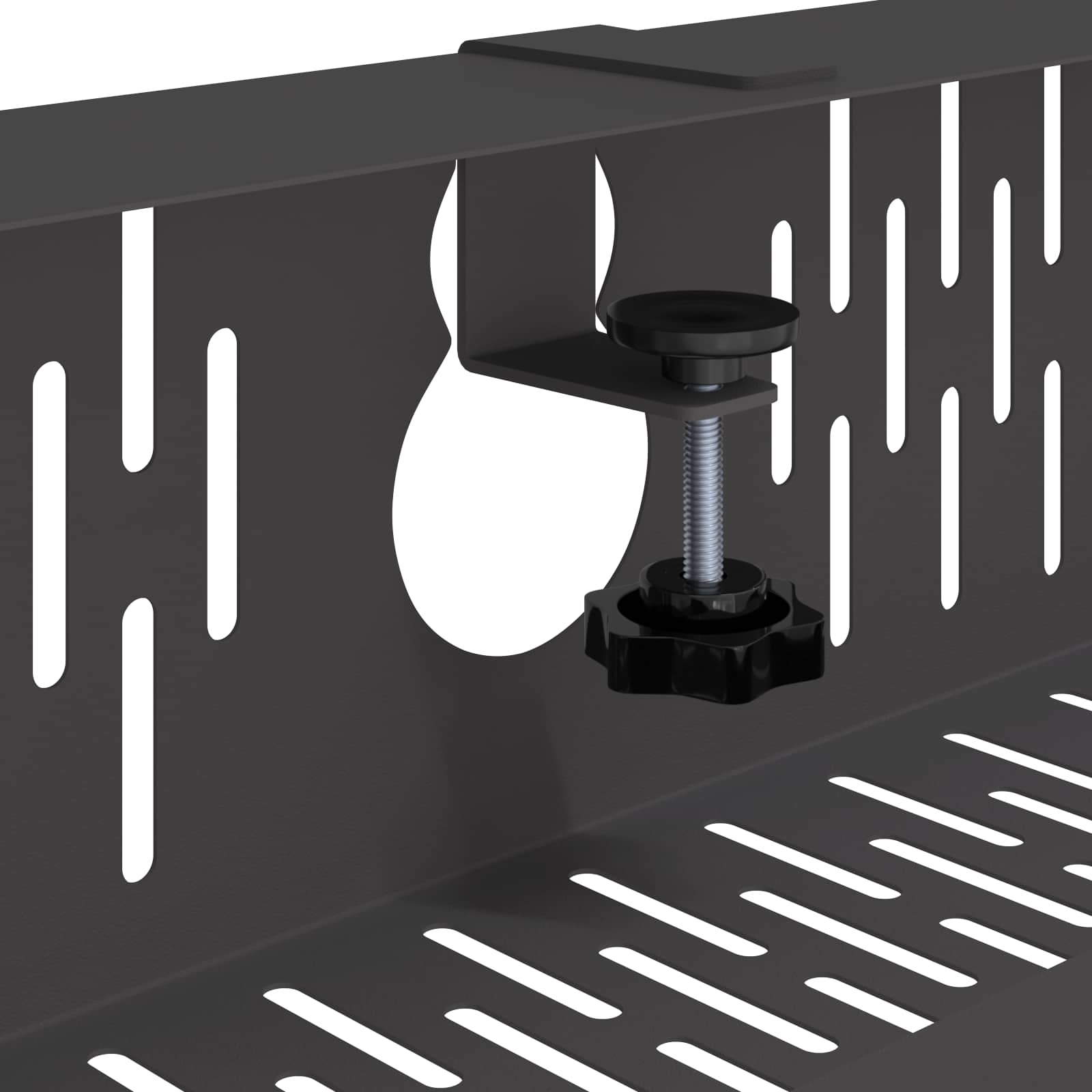 Unter dem Schreibtisch Kabelmanagement Tray 2 Stk. Anthrazit