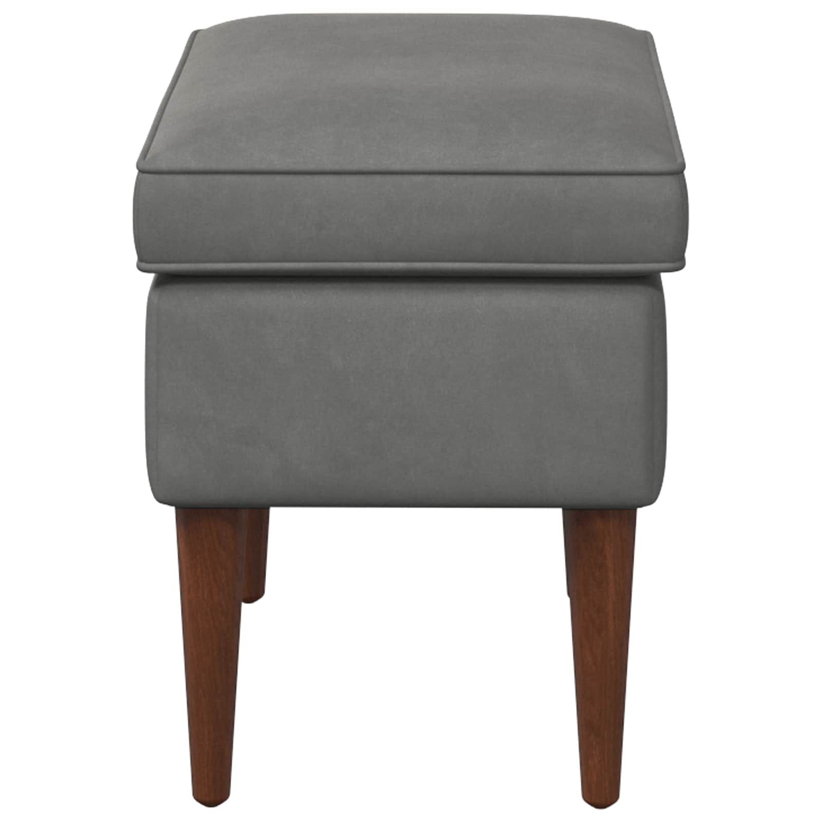 Hocker Hellgrau 55 x 35 x 41 cm Samt