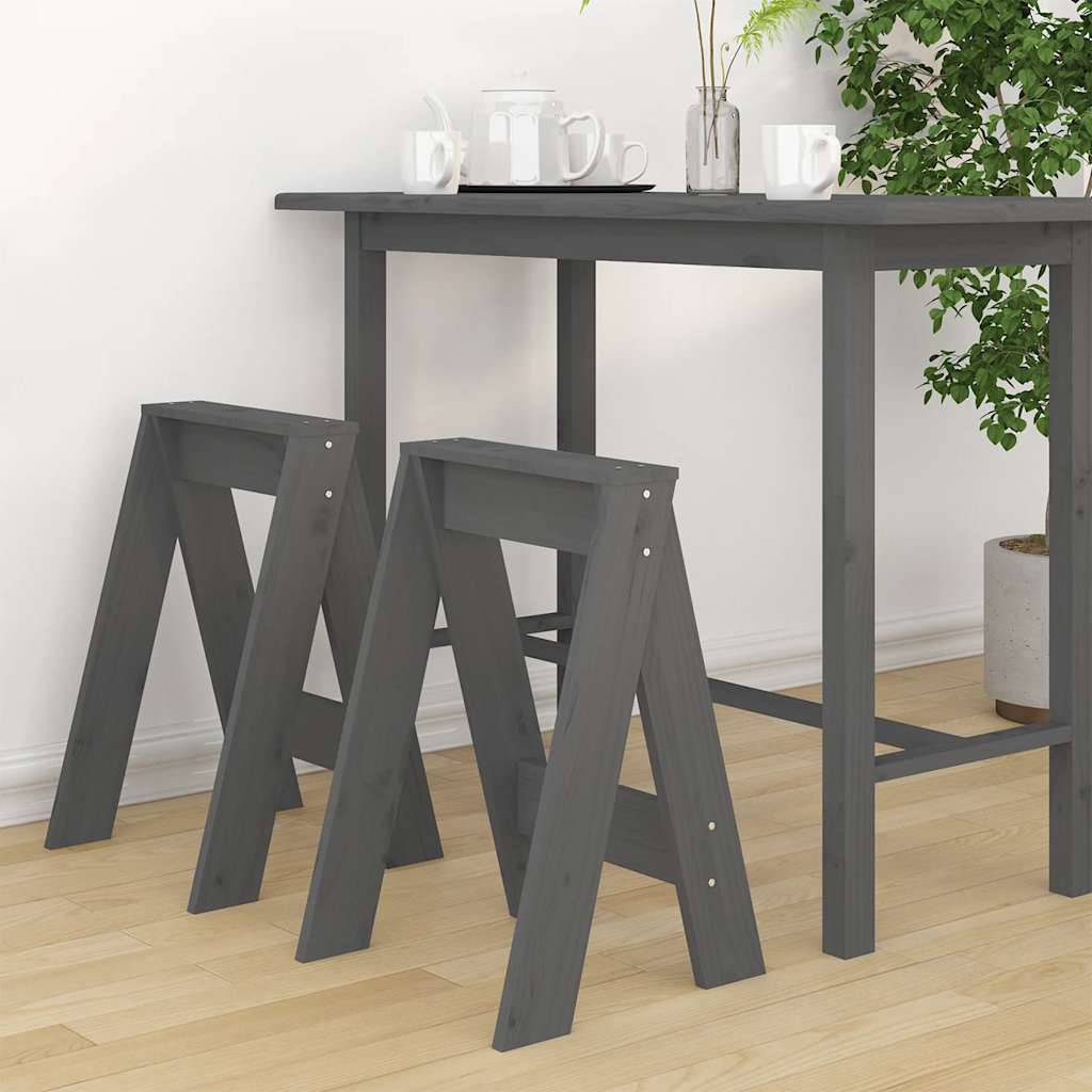Hocker 2 Stk. 40x40x45 cm Massivholz Kiefer