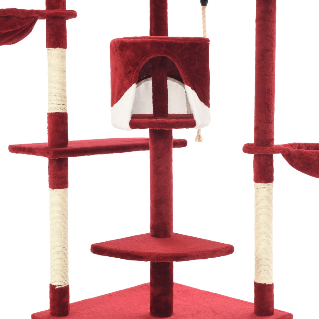 Katzen-Kratzbaum Sisal 203 cm Beige und Weiß