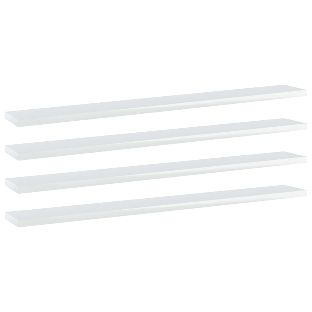 Bücherregal-Bretter 4 Stk. Weiß 40x10x1,5 cm Holzwerkstoff