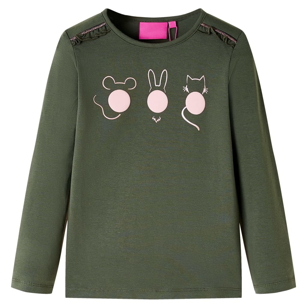 Kinder-Langarmshirt Marineblau 116