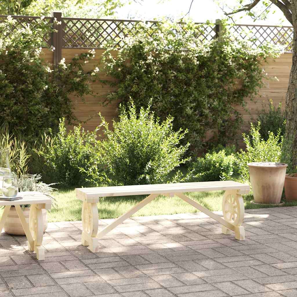 Garten-Fußhocker 40x36,5x38,5 cm Massivholz Tanne