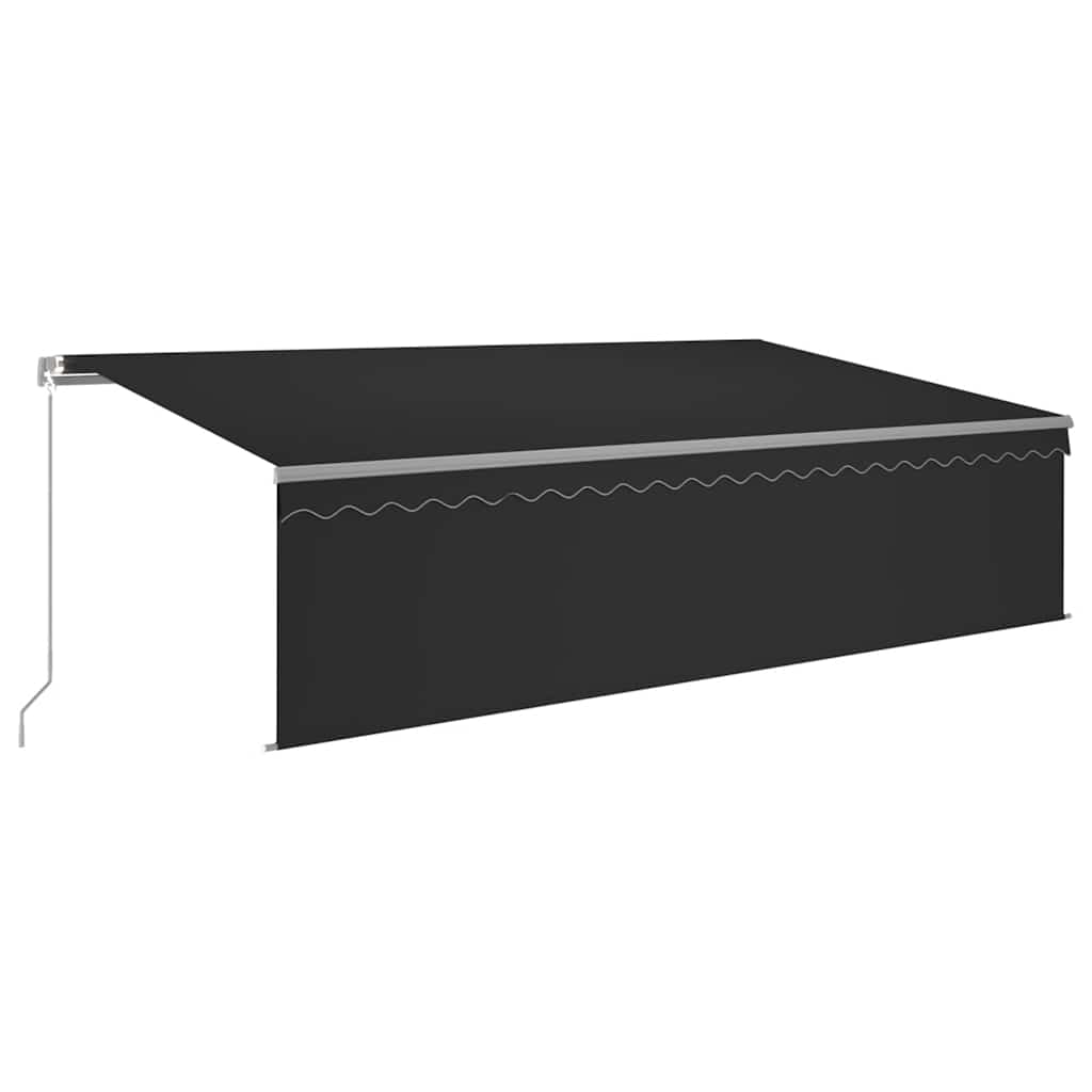 Markise Manuell Einziehbar mit Rollo 3x2,5 m Creme