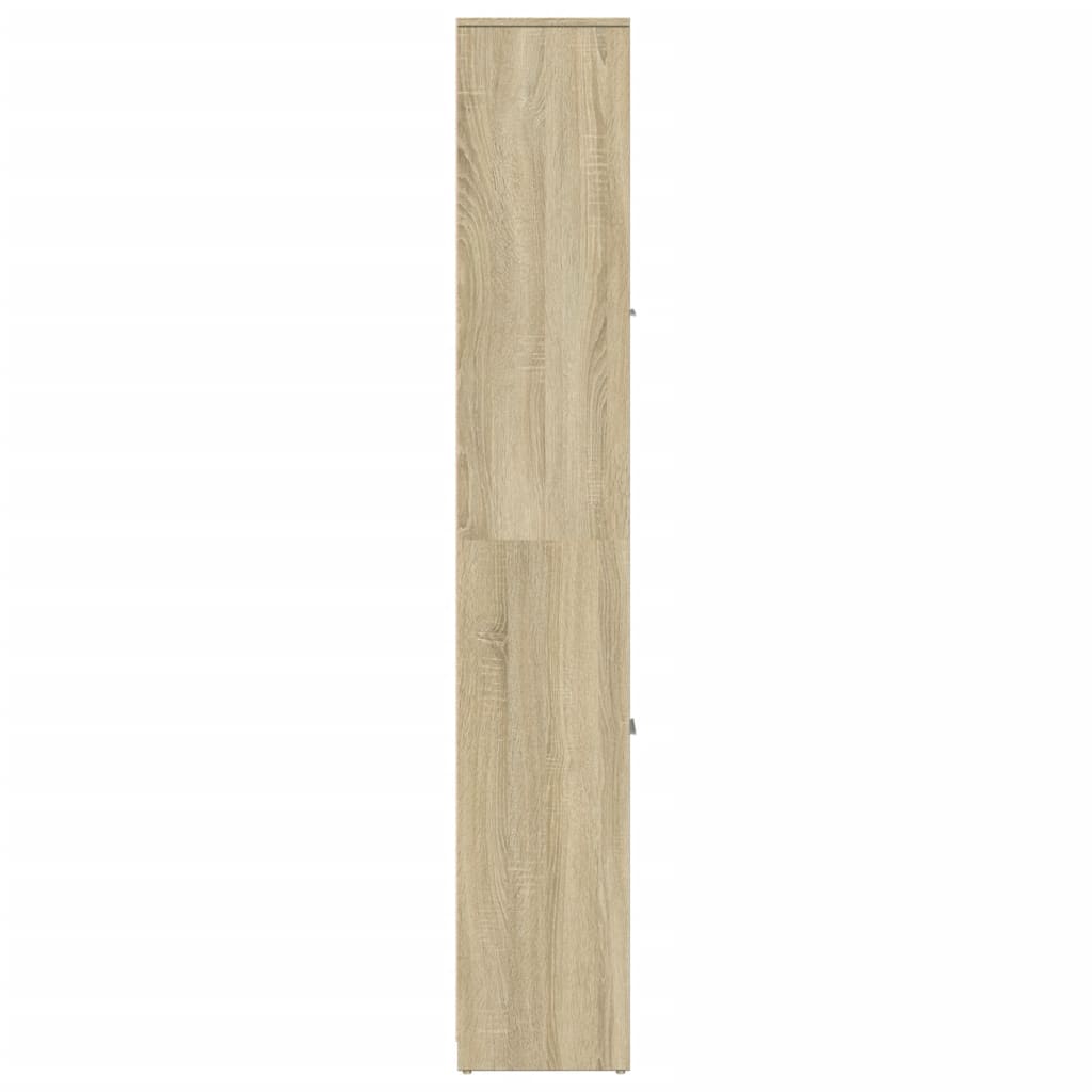 Badezimmerschrank Weiß 30x30x183,5 cm Holzwerkstoff