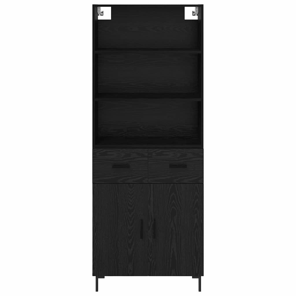 Highboard Hochglanz-Weiß 69,5x34x180 cm Holzwerkstoff