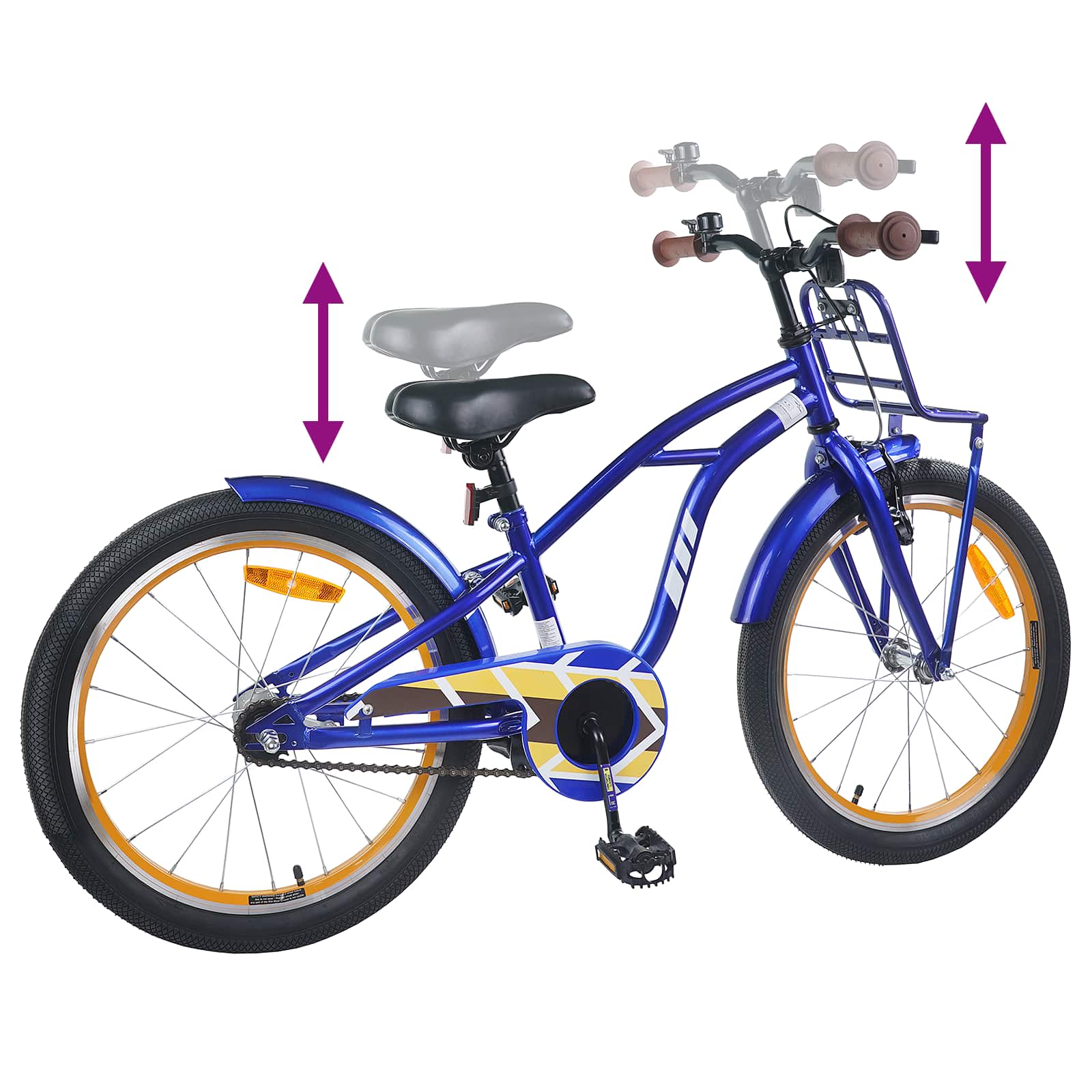 Kinderfahrrad 16 Zoll für 4-6 Jahre alt Schwarz