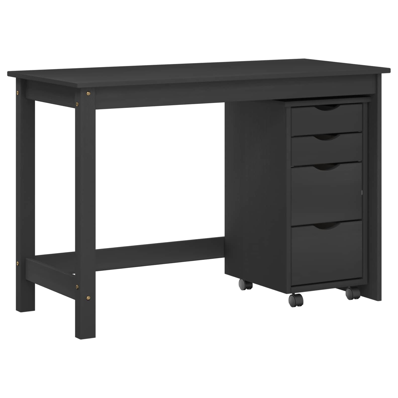 Desk und Rolling Cabinet Set MOSS 2 pcs Honigbraun