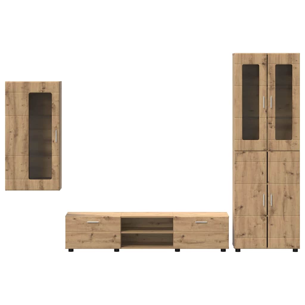 Highboard mit Regal FLORIN Weiß 60 x 35 x 182 cm Holzwerkstoff