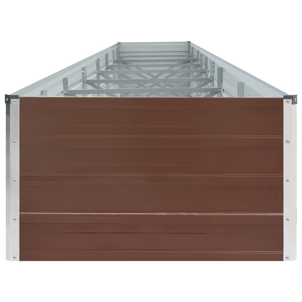 Hochbeet Braun 160 x 80 x 77 cm Verzinkter Stahl