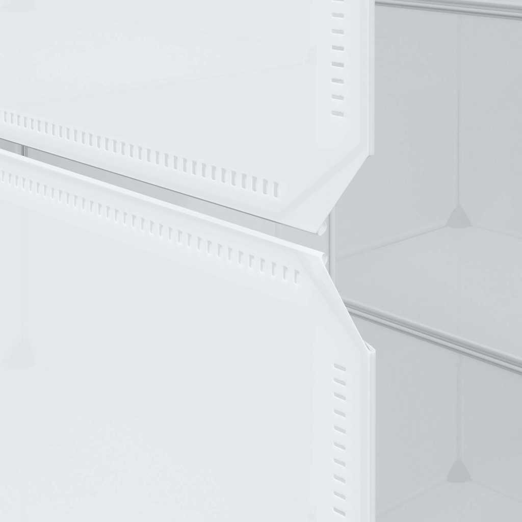 Modularer Schrank mit 9 Fächern 109x36,5x143cm Schwarz und Weiß