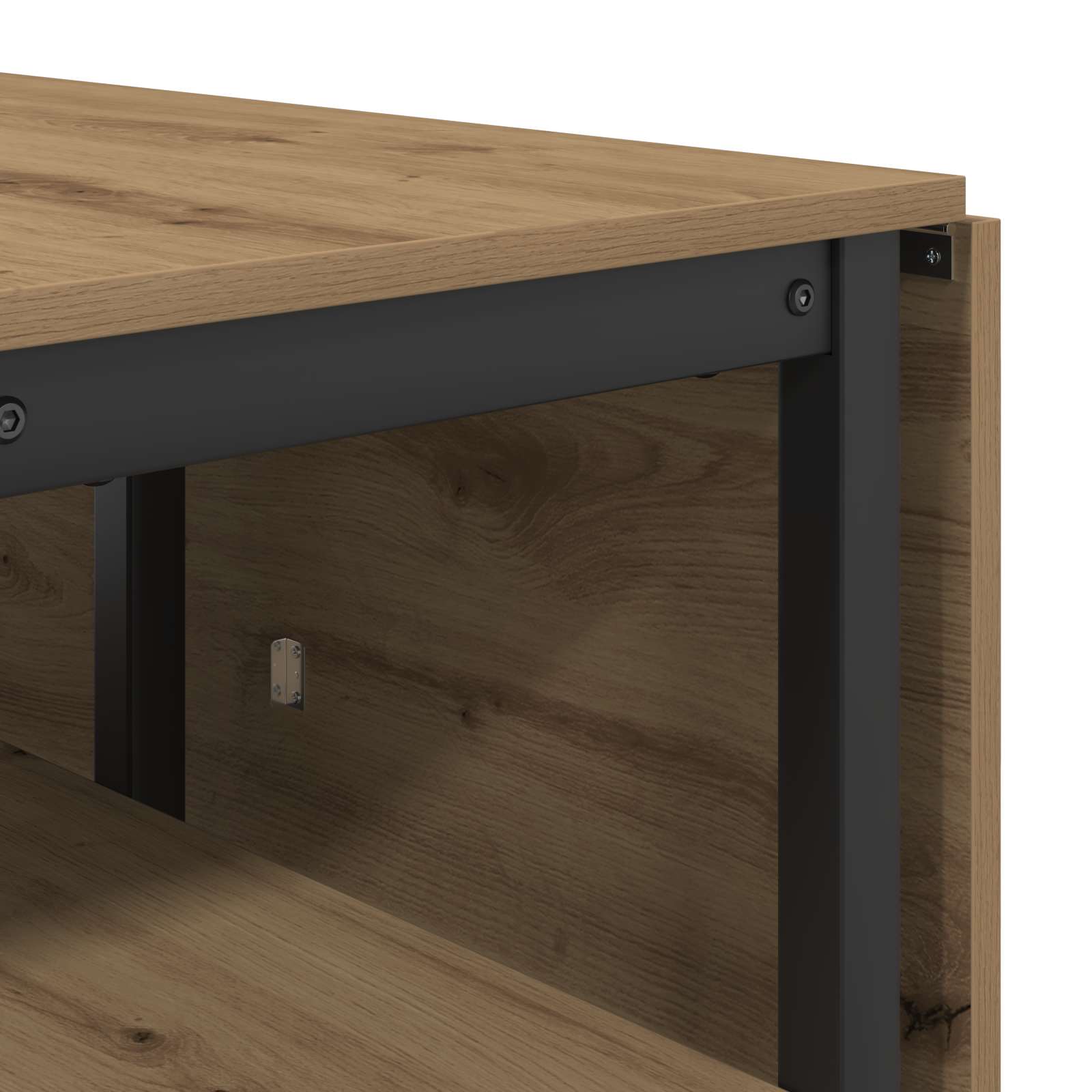 Esstisch 122 x 80 x 76,5 cm Holzwerkstoff Schwarze Eiche
