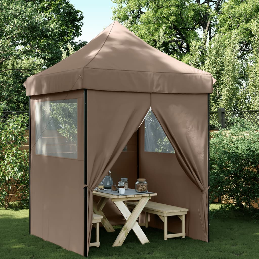 Partyzelt Faltbar Pop-Up Schwarz 200x200x306 cm