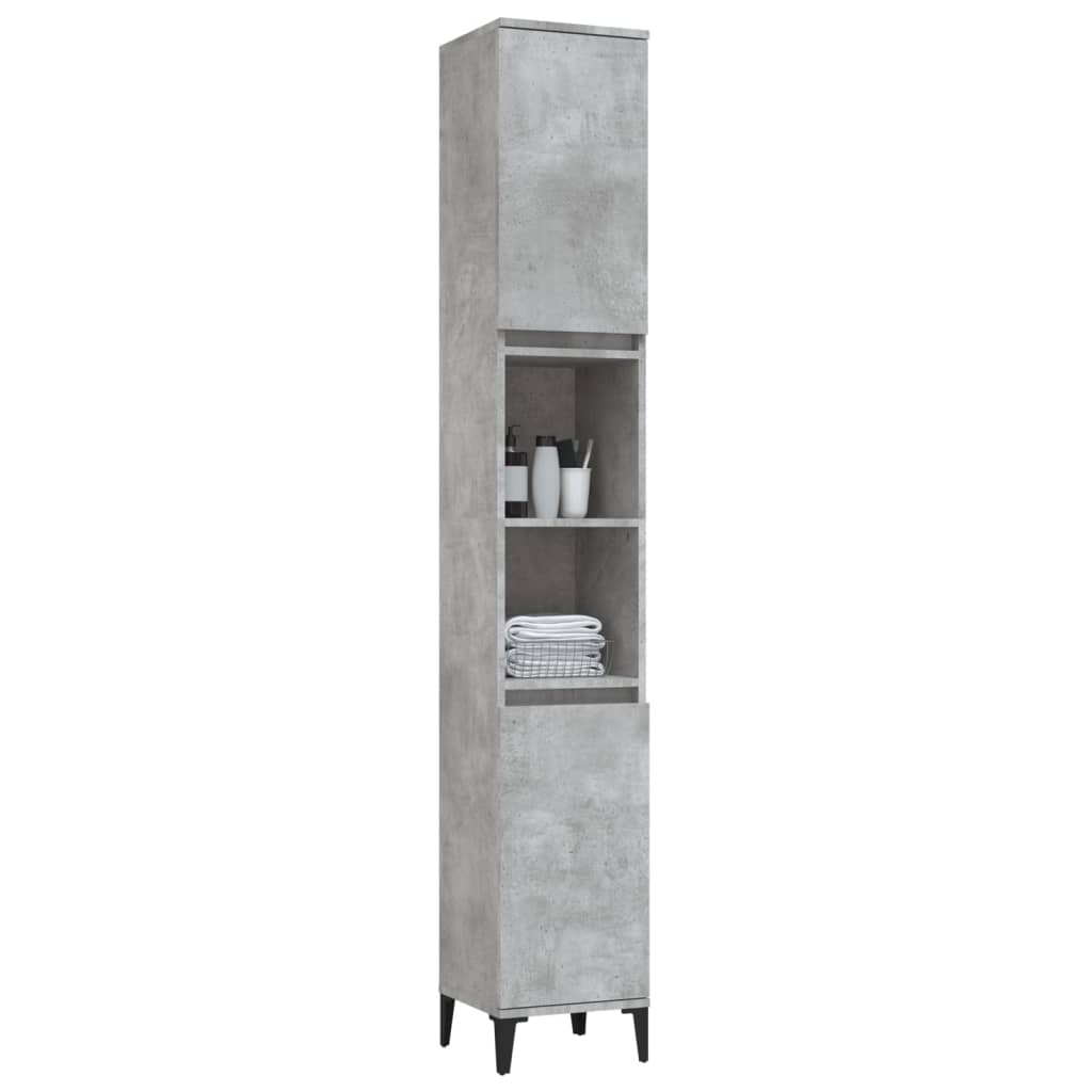 Badschrank Weiß 30x30x190 cm Holzwerkstoff