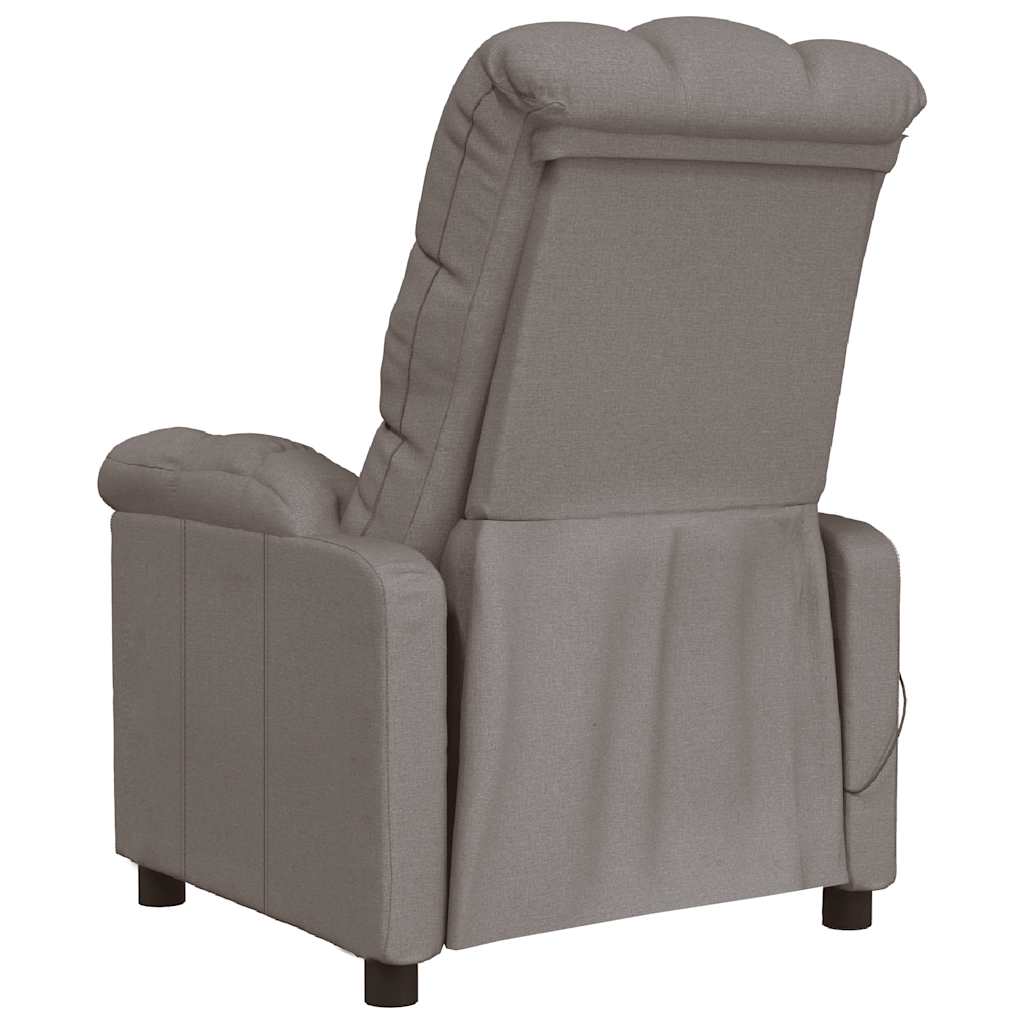 Massagesessel Hellgrau Stoff