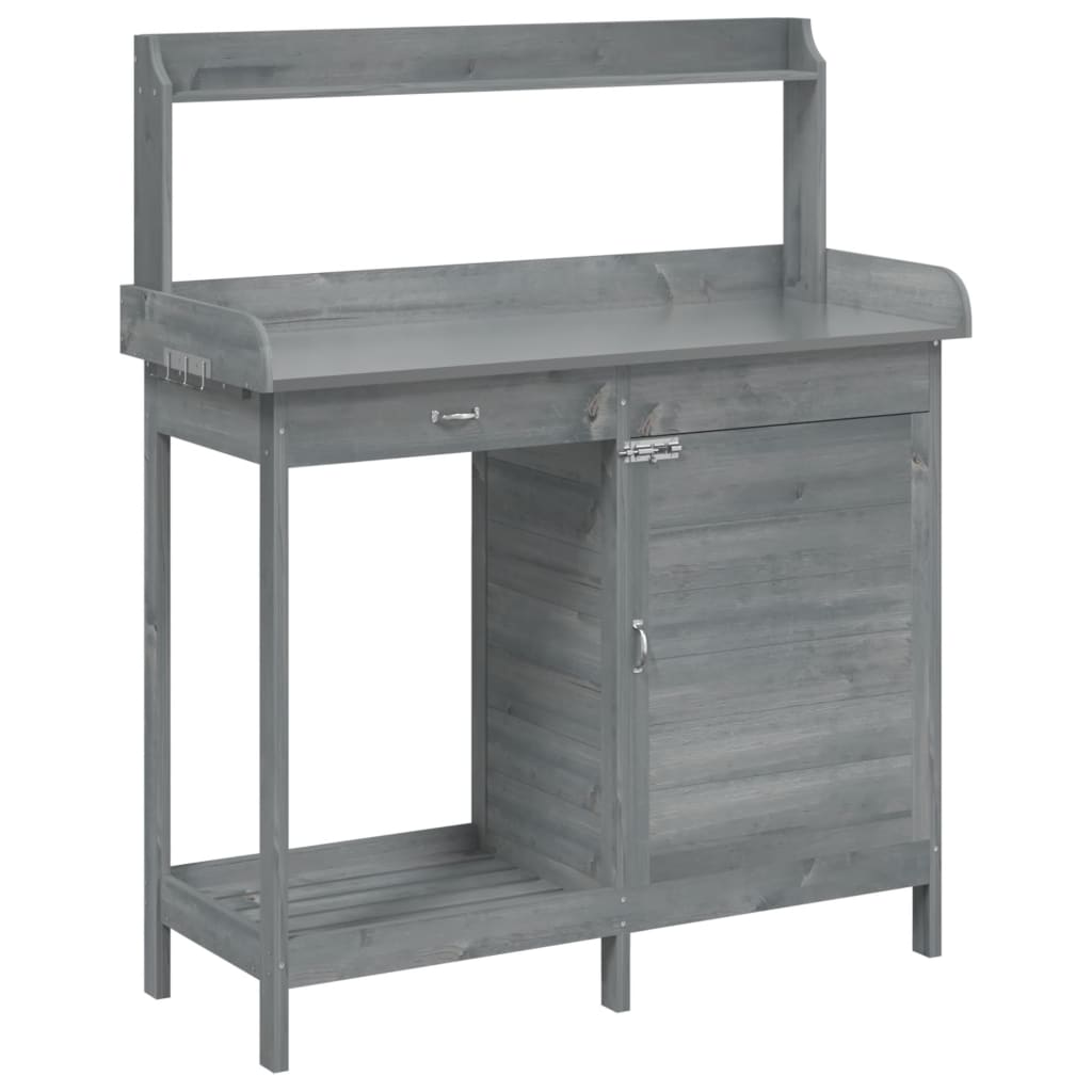 Pflanztisch mit Schrank 110,5x45x124,5 cm Massivholz Tanne