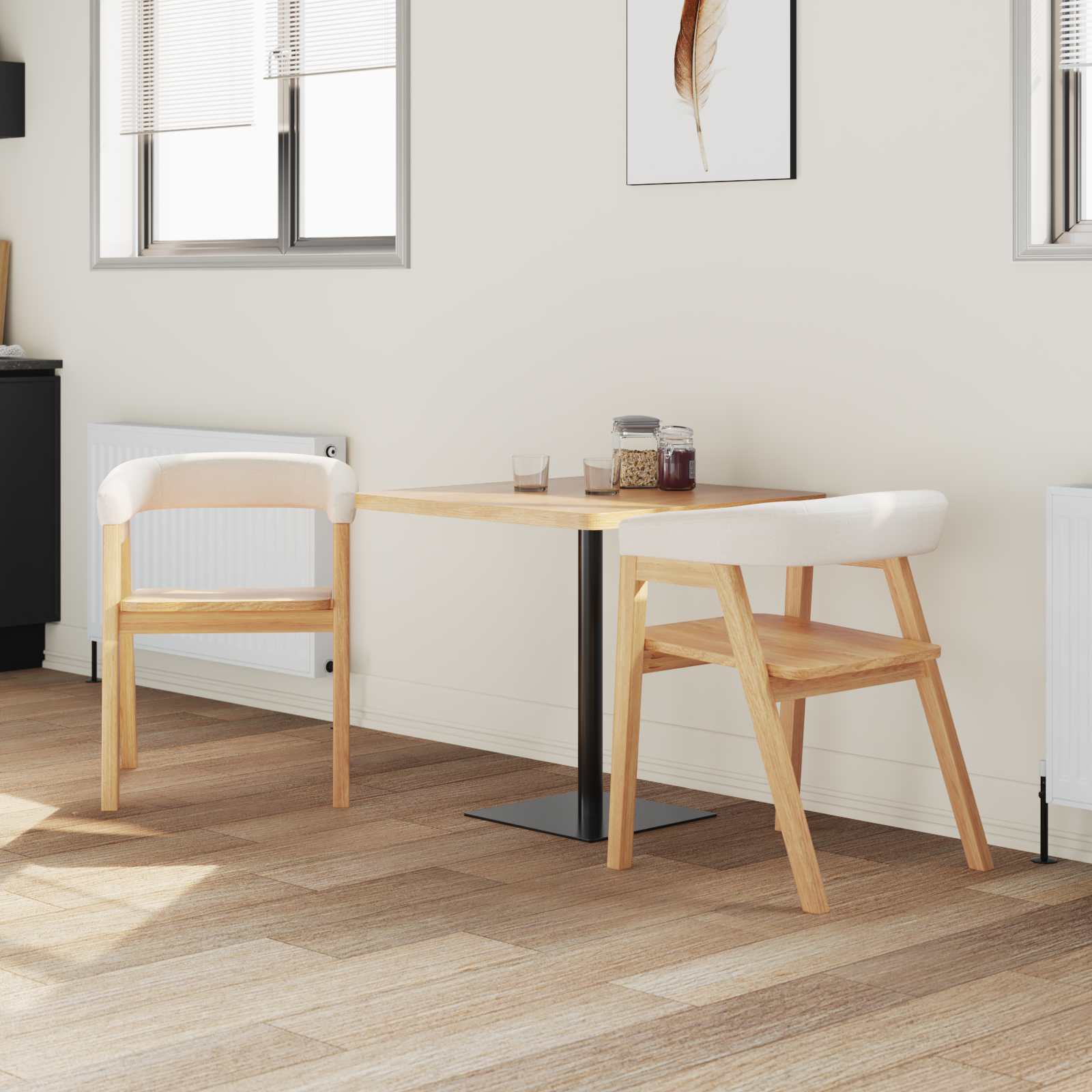 Esszimmerstühle 2 pcs Hellbraun 54 x 57 x 73 cm