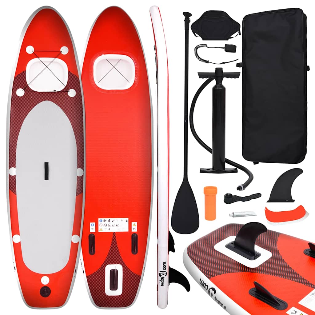SUP-Board-Set Aufblasbar Blau 300x76x10 cm