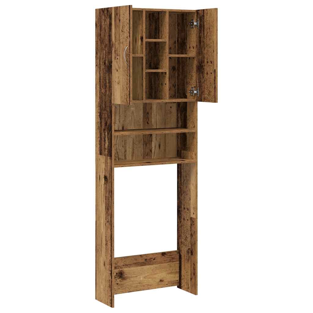 Waschmaschinenschrank Weiß 64x25,5x190 cm