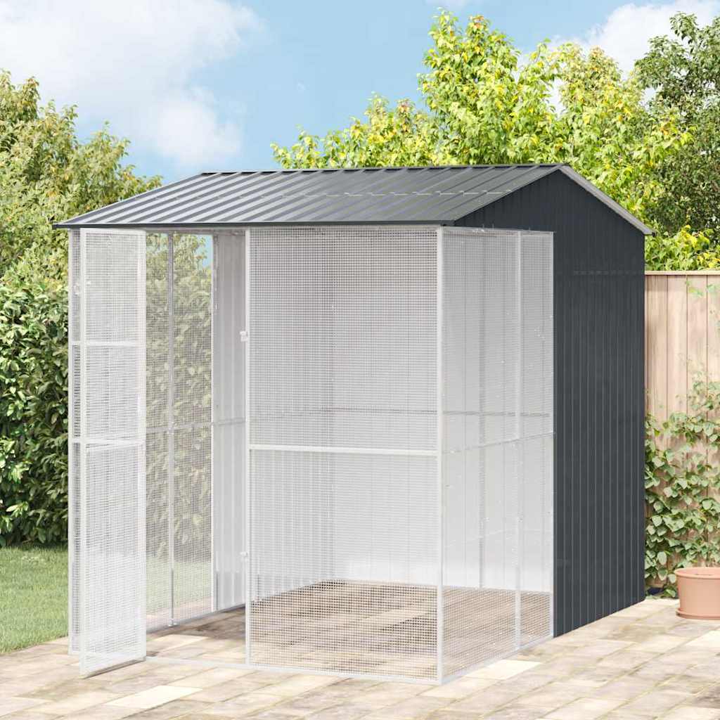 Vogelkäfig Anthrazit 215 x 110 x 247 cm Verzinkter Stahl