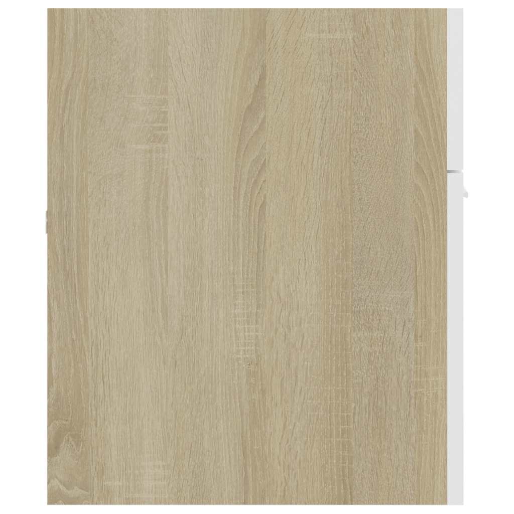 2-tlg. Badmöbel-Set Weiß Holzwerkstoff