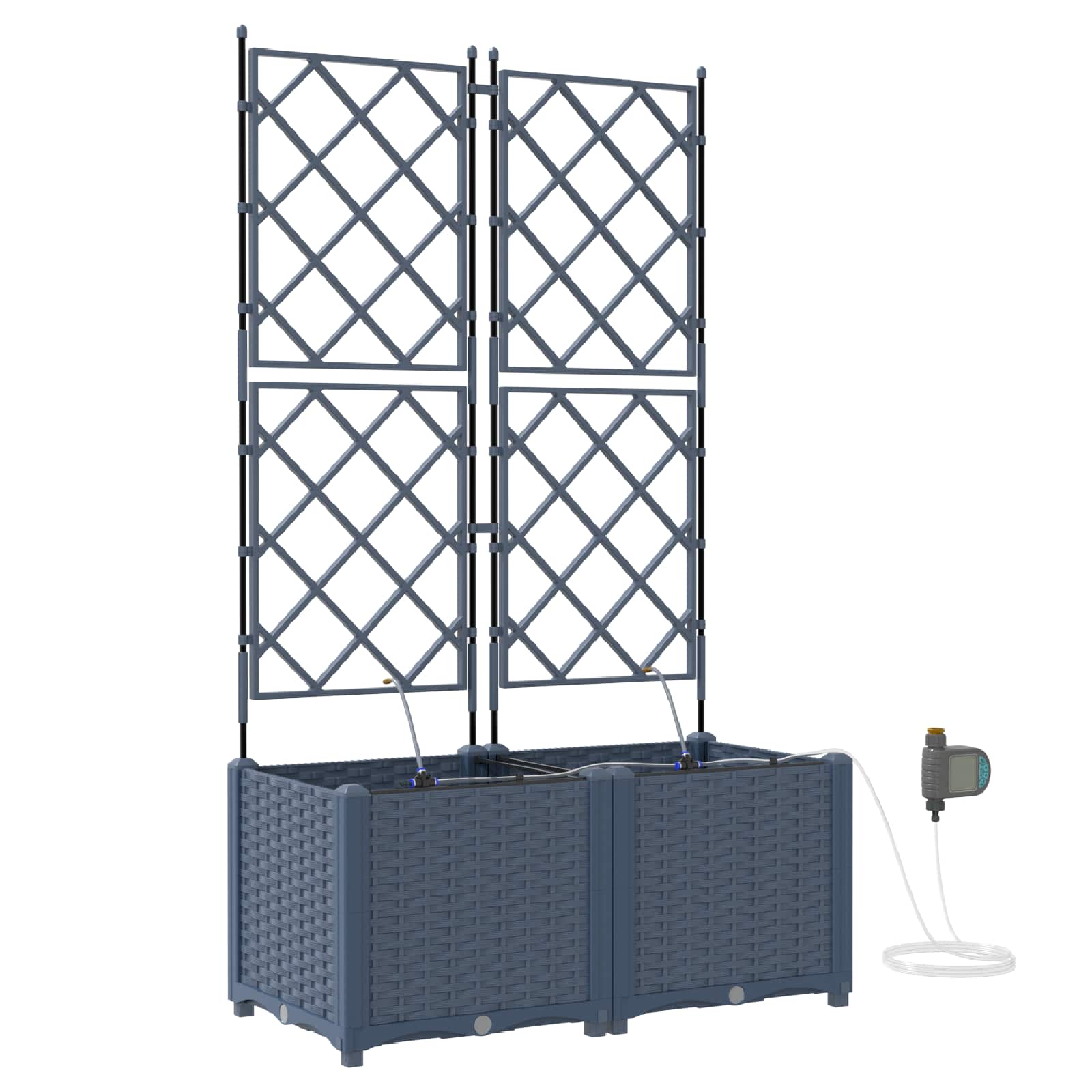 Garten-Pflanzgefäß 4 Stk. Braun 160 x 40 x 22 cm PP
