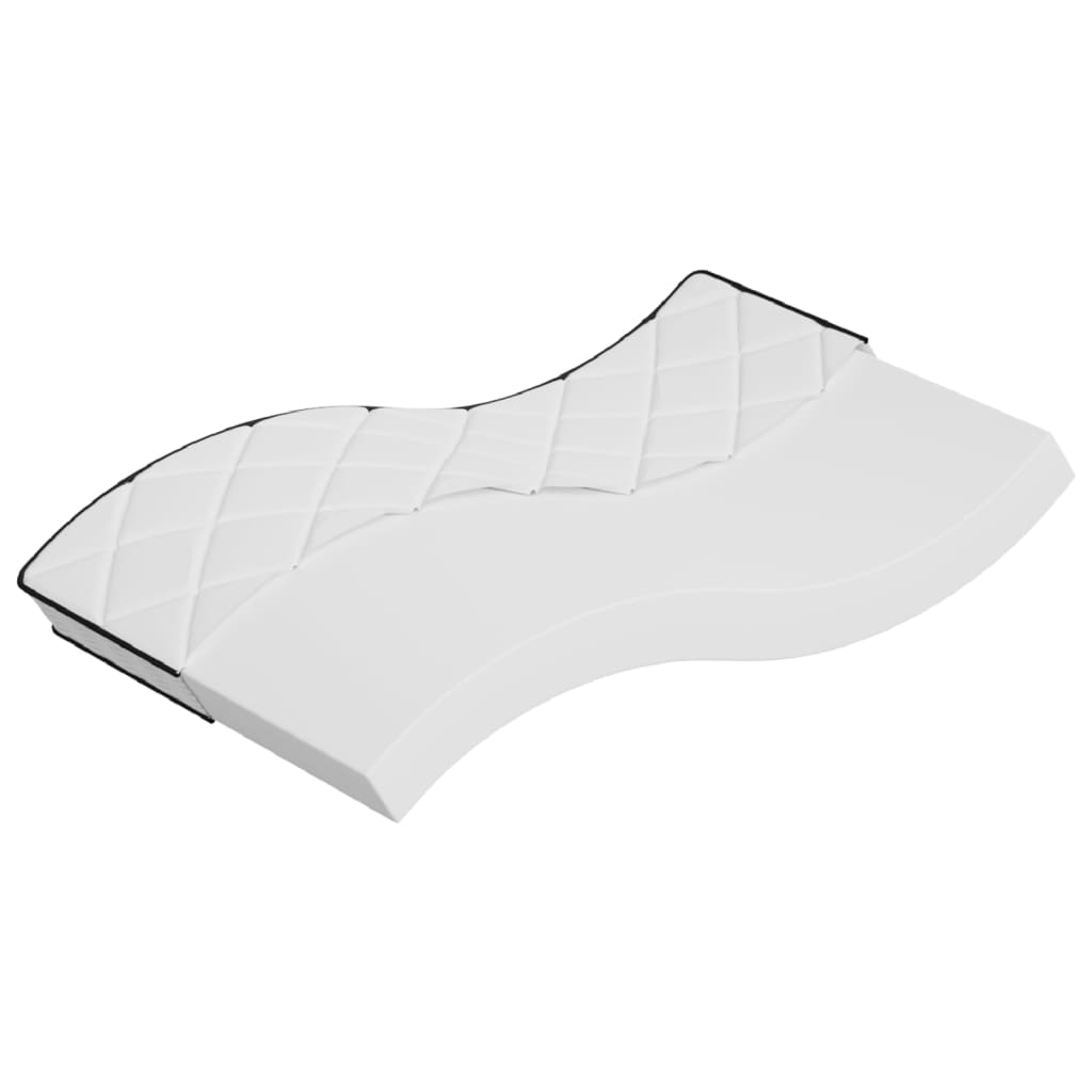 Schaumstoffmatratze für Kind Mittelweich 80 x 160 cm 16 cm Weiß