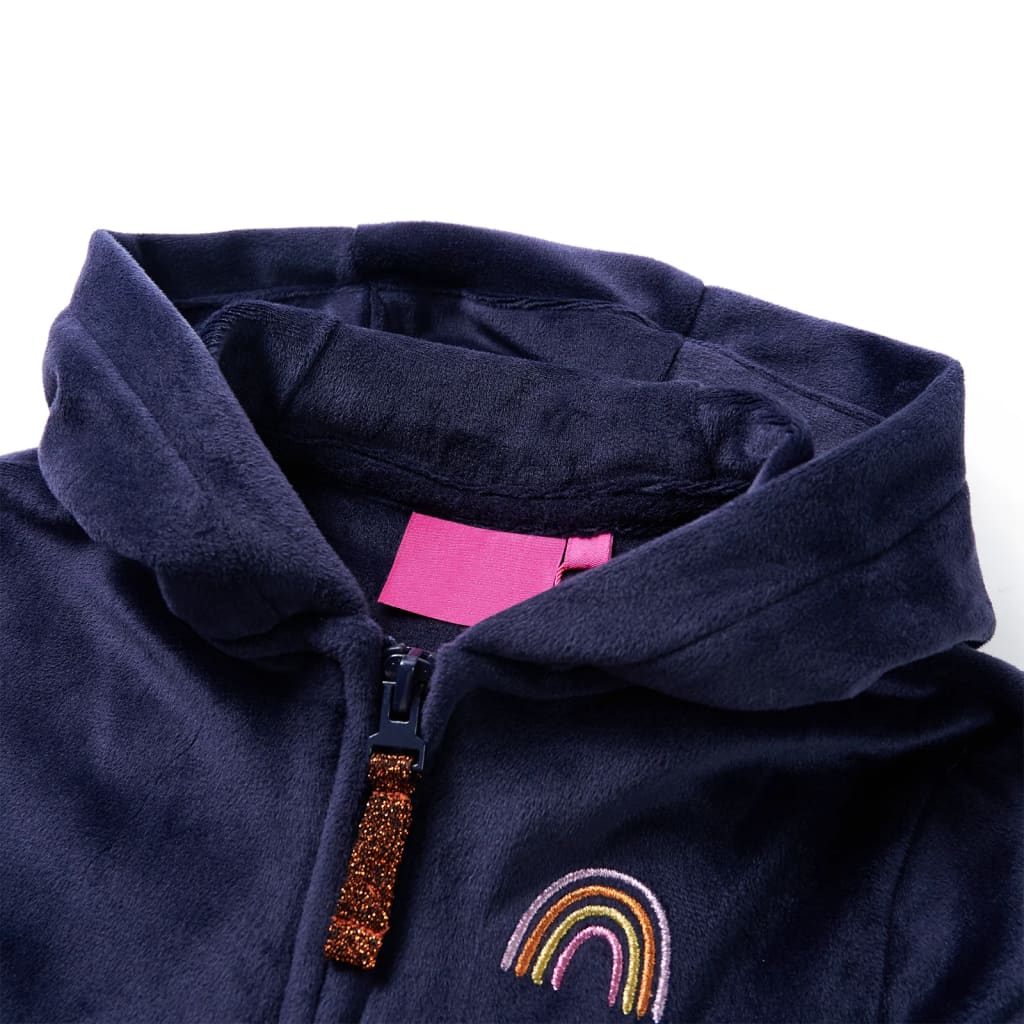 Kinder-Kapuzenjacke Marineblau 104
