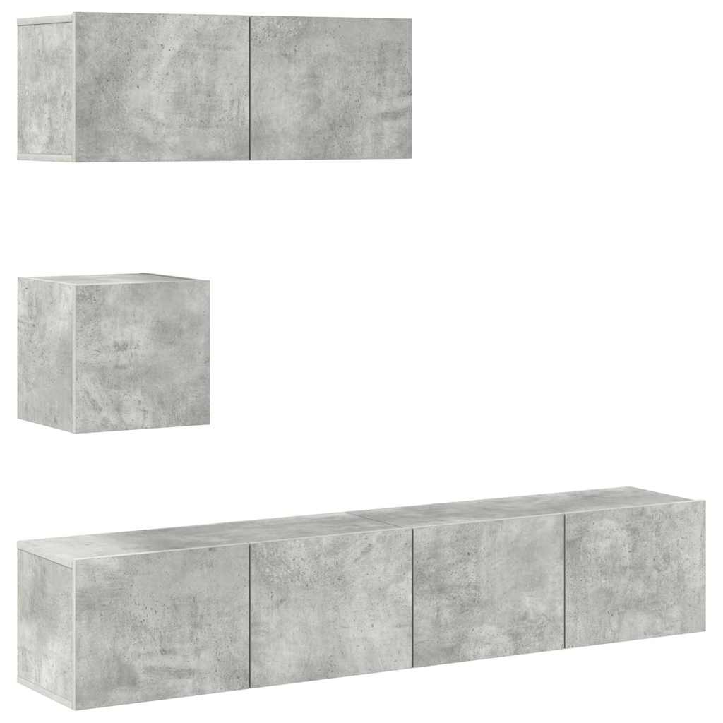 4-tlg. TV-Schrank-Set Sonoma-Eiche Holzwerkstoff